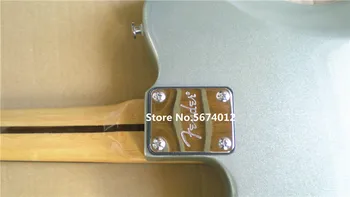 Mantot classic sudraba rozā 6 stīgu elektriskā ģitāra, slēgta pikaps black guard plāksnes chrome piederumi