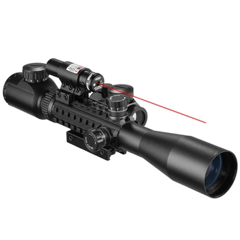 Medību Airsoft Optika 3-9X40 Izgaismota Sarkanā Lāzera Riflescope Ar Hologrāfisku Dot Sight Kombinēto Ieroci, Ierocis Chasse Caza darbības Joma