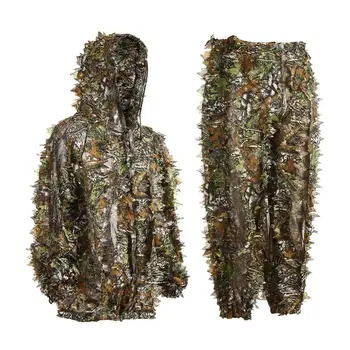 Medību drēbes, Jaunu 3D maple leaf Bionisko Ghillie Tērpi Yowie snaiperis birdwatch airsoft Maskēšanās tērps jaka un bikses