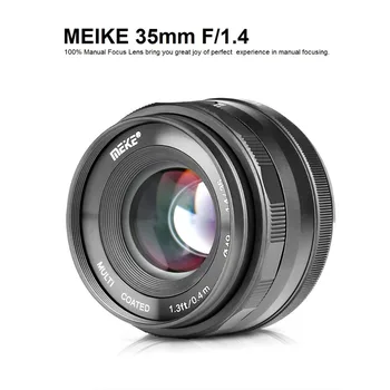 Meike 35mm f1.4 Manuālā Fokusa objektīvu APS-C Sony E Mount /M4/3 /Nikon Mirrorless Kameru A7 A7II A7III A6000 A6500 A6600