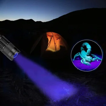 Melnā Gaisma 365/395 nm UV Lukturīti Rokas Portatīvo, kurai ir Ultravioletais Detektors ar Pet Urīna Traipus Detektoru Scorpion Medības