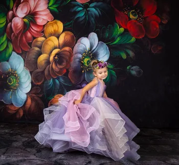 Mocsicka Ziedēšanas Vintage Ziedu Fotogrāfijas Backdrops Roku Apgleznoti Ziedu Tekstūra Mākslas Foto Studija Foto Foni
