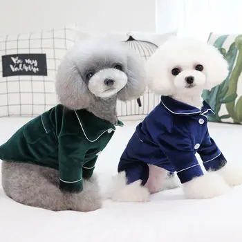 Modes Luksusa Apģērbu Suns Pidžamā Mājdzīvnieku Apģērbu Maziem, Vidējiem Suņiem Drēbes, Kažoku, Jorki Chihuahua Buldogiem Jaka Pet Apģērbs