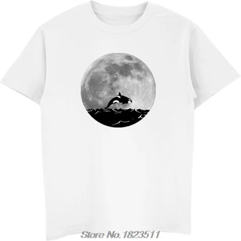 Modes Vasarā Karstā Pārdošanas Slepkava Vaļu Pilns Mēness T-krekls Fantāzijas, Retro Orca Krekls Vīriešiem Smieklīgi Tee Kreklu Harajuku Streetwear