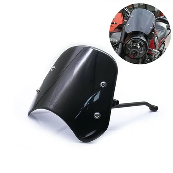 Motociklu Vējstikli Vējstikla Sn Lukturu Aptecētājs par Benelli Leoncino 500(Black)