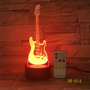Mūzika Forša Ģitāra, Bass 3D LED LAMPAS, NAKTS GAISMA Mūziķiem Mājas Galda Dekorēšana Dzimšanas diena Ziemassvētku dāvanu Dāvanu AW-614