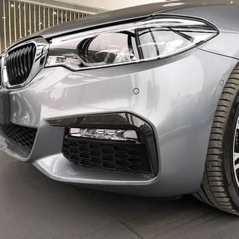 Oglekļa Šķiedras Stils ABS Chrome Automašīnas Priekšējie Miglas Apdares Lentes Apdares BMW Jaunais 5 Sērijas G30 2017 2018 Piederumi