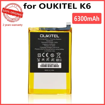 Oriģināls 6300mAh K6 Akumulatoru Oukitel K6 Tālrunis Augstas kvalitātes Baterijas Ar Izsekošanas Skaits