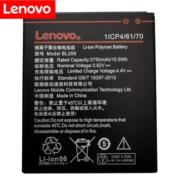 Oriģināls Pārbaudīta 2750mAh BL259 Lenovo Citronu 3 3S K32C30 K32c36 Vibe K5 / K5 Plus / A6020a40 A6020 a40 Ir 6020a40 Akumulators