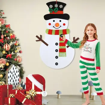 OurWarm Bērniem DIY Jūtama Ziemassvētku Dāvanas, Sniegavīrs, Ziemassvētku Uzlīme, Sienas Karājas Bērniem Bērnu Rotaļlietu Ziemassvētki Ziemassvētku Rotājumi Jauno Gadu