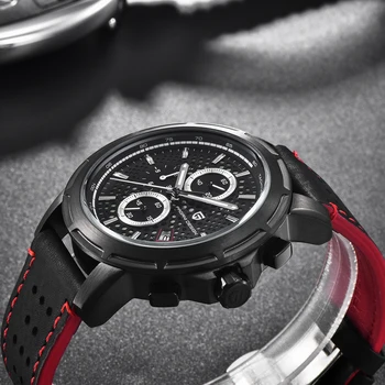 PAGANI Dizaina Modes Big Blue Dial Militārās Sporta Skatīties Vīriešu Kvarca rokas Pulkstenis Gaismas Chronograph Vīriešu Pulkstenis reloj hombre 2018