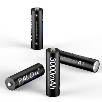 PALO 12pcs 1.2 v AA 3000MAH akumulators 1.2 V NI-MH Akumulatora uzlādes līmenis ir Zems Self Discharger Baterijas+8pcs AAA lukturīša akumulators
