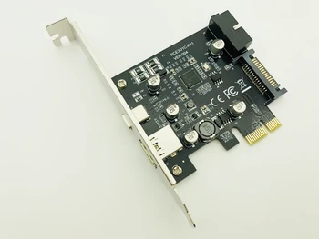 PCI-Express PCI-e USB 3.1 Tipa C Stāvvadu Post Card PCIe USB-C 2.4 Ātrs Lādētājs+19PIN Priekšējais USB Miner Paplašināšanas Karšu Adapteri