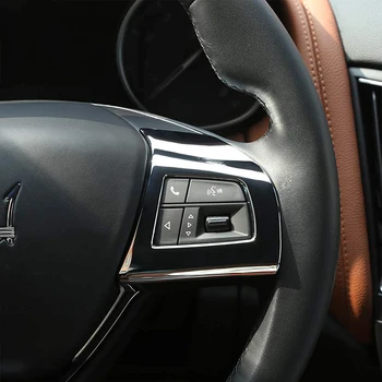 Par Maserati Levante Par Ghibli Par Quattroporte 2016 Stils ABS Automašīnas Stūres Rata Pogas Rāmja Vāks Melns, Uzlīmes, Piederumi