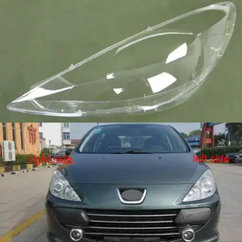 Par Peugeot 307 2008 2009 2010 2011 2012 2013 Pārredzamu Abažūrs Lampas Toni, Priekšējo Lukturu Vāks Korpusa Vāciņu, Objektīva Stikla