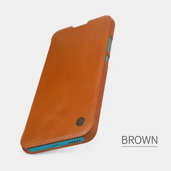 Par Xiaomi Redmi K30 Pro Lietu vāku Nillkin QIN Sērijas luksusa ādas Gadījumā aizsardzības pārsegu ar wake/sleep funkcija