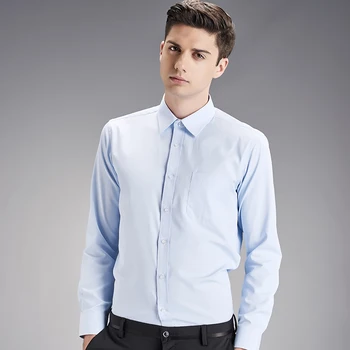 Pavasarī Jaunās Modes Biznesa Vīriešu Krekls Ar Garām Piedurknēm Oficiālu Zīmolu Apģērbu Kokvilnas Gadījuma Vīrietis Mandarīnu Apkakles Camisa Masculina
