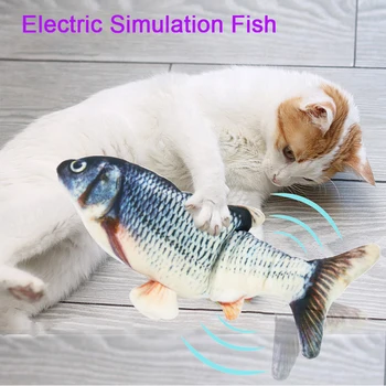 Pet Zivis Rotaļlieta Kaķis Vokālā Rotaļlietas kratot Elektriskā Stimulācija Zivju Rotaļlietas Lekt Rotaļlieta Suns, Kaķis Košļājamā Spēlē Nokošana Piederumi