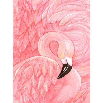 Pilna 5D Diy Daimond Glezna krustdūrienā Rozā Flamingo 3D Dimanta Glezniecības Pilnībā Rhinestones Gleznas Izšūšanas Karikatūra