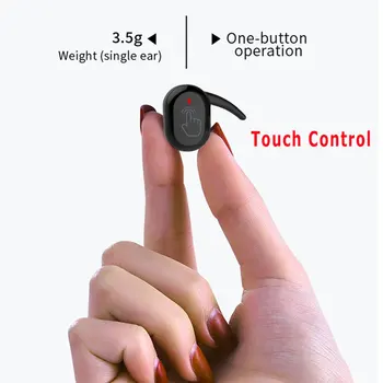 Pirkstu nospiedumu Pieskarieties vienumam Bezvadu savienojumi 5.0 Austiņas Bezvadu 4D Stereo Austiņas Aktīvās Trokšņu Slāpēšanas Spēļu Austiņas