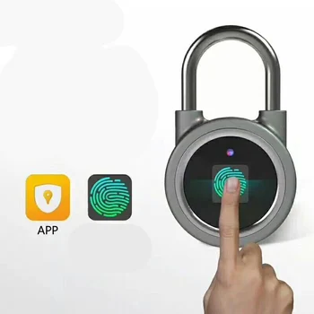 Pirkstu nospiedumu piekaramo atslēgu smart Bluetooth elektroniskā slēdzene noliktavas durvis, drošības durvis, durvju slēdzeni āra piekaramo atslēgu, bagāžas bloķēšana