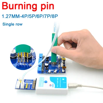 Piķis 1.27 MM 4P / 5P / 6P / 7P/ 8P PIN testa Dedzināšana pin Debug Lejupielādēt Programmu STM8SSTM32F STC ARM JTAG Ierakstīt pin