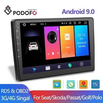 Podofo Android 9.0 2Din Auto MP5 Multivides Video Player, GPS, WIFI, Auto Radio, Auto Stereo 10