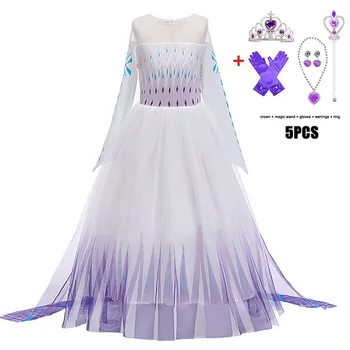 Princese Kleita Meiteņu Drēbes Bērniem, Longsleeve Puse Kleitas Halloween Karnevāla Kostīms Bērniem Ziemassvētku Vestidos 2-6-7-10 Gadiem