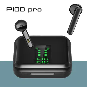 Pro P100 LED Bezvadu Bluetooth Austiņas TWS spēlētājs Klausule bez vadu Earbuds auss nav ūdens klausītājs Eardies mobilo spēļu