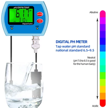 Profesionālās pH-Metrs 3 in 1 pH/ORP TEMPERATŪRAS Mērītāju, Multi-parametrs Dzert Ūdens Kvalitātes Analizators Online Metru Akvāriju Testeri 30% off