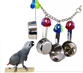 Putnu Rotaļlietas, Šūpoles Papagailis Būrī Karoti Bell Karājas Kāpt Pet Papagailis Rotaļlietas Cockatiel Parakeet Āfrikas Pelēks Putns Kodumi Košļāt Rotaļlietas Skaņu