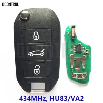 QCONTROL 3 Pogas Automašīnas Tālvadības Atslēgu Citroen C4 Kaktuss Hella 434MHz HU83 vai VA2 Asmens