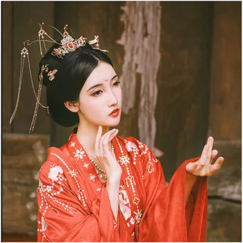 QIANJI Ķīniešu antīkā matadatu rotaslietas Hanfu tērpu līgava temperaments matadatu piederumi plāksnes matu aksesuāri