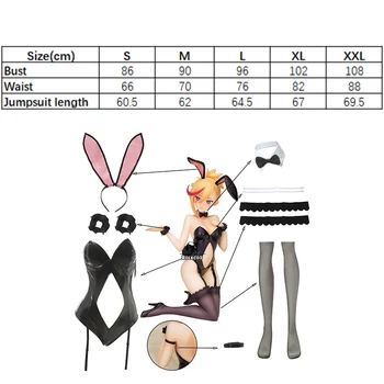 ROLECOS Spēle Muse Dash Cosplay Kostīmu Rin Bunny Girl Sexy Jumpsuit Sieviešu Melns Ādas Kostīms Cosplay Kombinezonus Halloween Puse