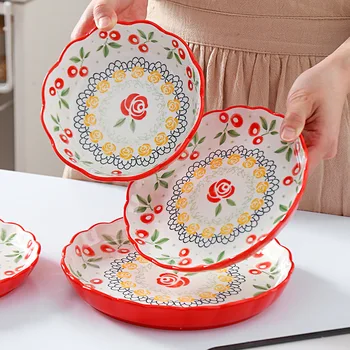 Radošā Japāņu Trauki Gudrs Keramikas Mājsaimniecības Priekšmetu Nelikumīgu Ēdienus Personalizētu Drukāšana Var Sakarst Salātu Bļodā