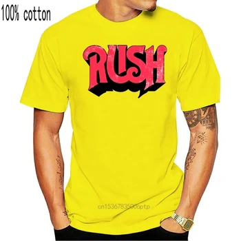Rush T-Krekls Sākotnējā Rozā Logo Unisex T Krekls Ar Īsām Piedurknēm