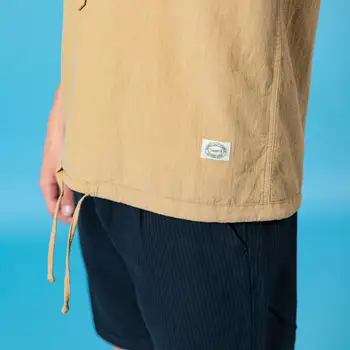 SIMWOOD 2020. gada Vasaras Jaunas kokvilnas krekli vīriešu modes trīs ceturtdaļu piedurknēm pusi pogu, džemperis, krekls plus lieluma galotnēm SJ170364