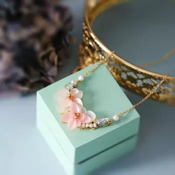 SINZRY oriģināls roku darbs dabas pērle konservēti vasaras ziedu chokers kaklarotas vilināt auskari komplekti dāma juvelierizstrādājumu komplekts