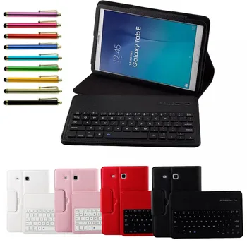 Samsung GALAXY Tab E 9.6 T560 T561 Tablete Noņemams Bluetooth Klaviatūru Portfeļa Ādas Ultra Slim Stāv Gadījumā Vāks+PILDSPALVA