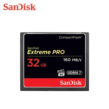 SanDisk Extreme Pro Compact Flash CF Kartes 128GB 32GB 64GB 160MBS Atmiņas Kartes 32 64 128 GB Zibatmiņas Karti Memory Carte Memoire