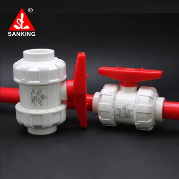 Sanking 32mm PVC Taisnība Savienības Bumbu Savienotājs Akvāriju Tvertne Cauruļu Adapteri, Dārza Ūdens Savienotājiem Apūdeņošanas Ūdens Cauruļu Kopīga