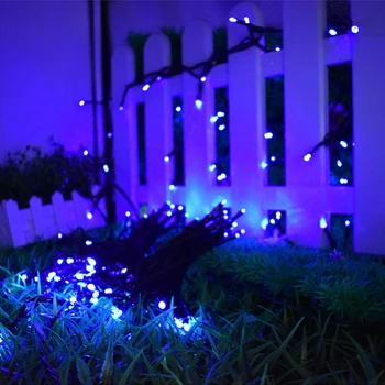 Saules Led string light Lukturis 200led 22m Un 100led 12m Ziemassvētku Dārza svētkus, Kāzu Dekorēšana Apgaismojums RGB Krāsains Gaismas