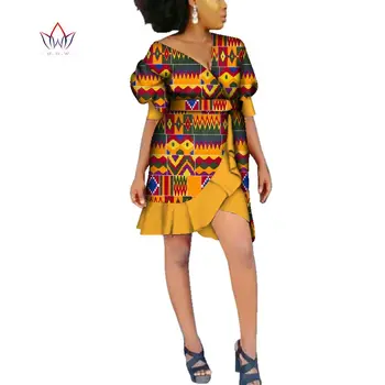 Sieviešu Salds Āfrikas Drukāt Kleitas Dashiki Plus Lieluma 6xl Bazin Riche Tradicionālo Āfrikas Apģērbu Vasaras Puse Kleita WY3337