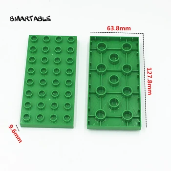 Smartable Plātne Liels Ķieģeļu Pamatnes plates 4x8 Punkti DIY Celtniecības Bloki, Rotaļlietas Bērniem Saderīgu Duplo par Dāvanu 10pcs/daudz