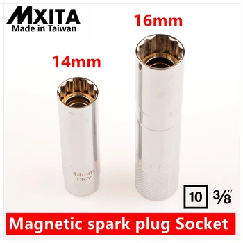 Spark Plug Socket Magnētisko Noņemšanas Rīks kontaktligzdas atslēga 3/8 16MM 14MM Spark Plug Socket Magnētisko Noņemšanas Rīks