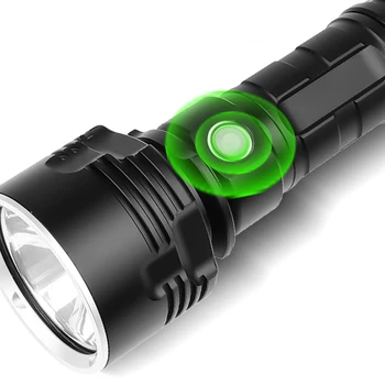 Super Jaudīgs LED Lukturītis L2 XHP50 Taktiskās Self Defense Lāpu USB Lādējamu Ūdensizturīgs Lampas Ultra Spožu Laternu, Kempings