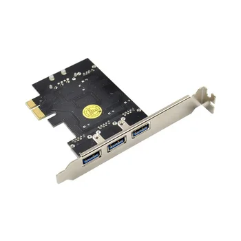 SuperSpeed PCI-E līdz 4 Portu 3+1 USB 3.0 Paplašināšanas Kartes USB 3.0 PCIE Karti, Chipset VL805 3 usb3 pieslēgvietu.0 iekšējo 4pin barošanas