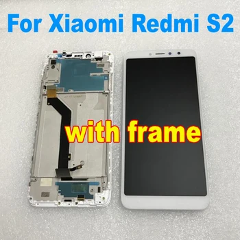 Sākotnējā Jaunu Xiaomi Redmi S2 Y2-10 punktu skārienjūtīgu Ekrānu IPS LCD Displejs Digitizer Montāža Ar Rāmja Stikla Sensors Pantalla