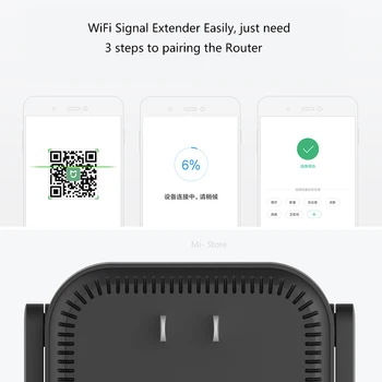 Sākotnējā Xiaomi Smart Home WiFi Repeater Pro 300M Pastiprinātājs Tīkla Expander Maršrutētāju Elektroenerģijas Extender Roteador 2 Antenas Mi app