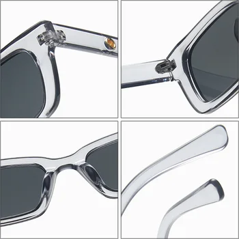 TIK&EI Ins Populārs Modes Mazs Taisnstūris Sieviešu Saulesbrilles Retro Metāla Viras Pelēks Briļļu Vīriešiem Toņos, Saules Brilles Oculos UV400